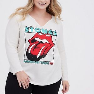 Torrid NWT size 1 Rolling stones long John long sleeve shirt V neck
